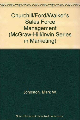 Beispielbild fr Churchill, Ford, and Walker's Sales Force Management zum Verkauf von Foggypaws