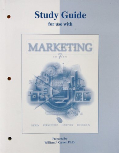 Beispielbild fr Study Guide: Sg Marketing zum Verkauf von Better World Books