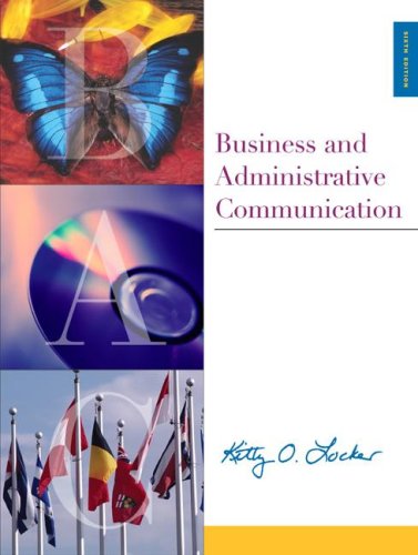 Imagen de archivo de Business and Administrative Communication a la venta por Better World Books