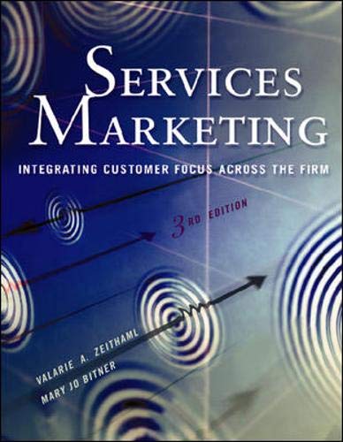 Beispielbild fr Services Marketing (3rd Edition) zum Verkauf von Wonder Book