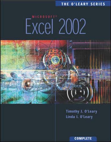 9780072471663: The O'Leary Series: Excel 2002- Complete