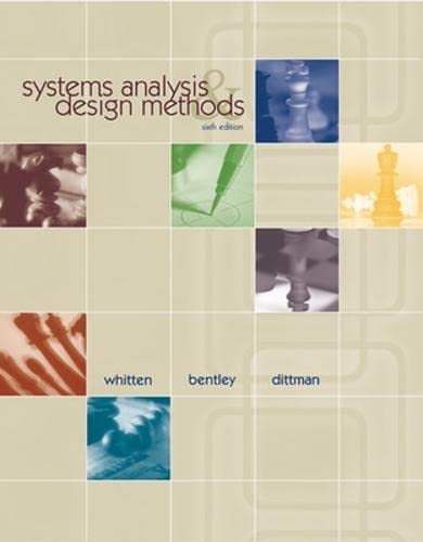 9780072474176: Systems Analysis and Design Methods (IRWIN MANAGEMENT INFO SYSTEMS)