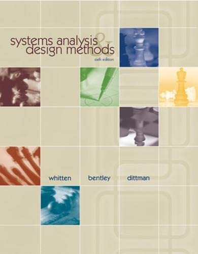 9780072474176: Systems Analysis and Design Methods