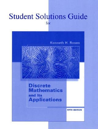 Imagen de archivo de Student's Solutions Guide for Use with Discrete Mathematics and Its Applications a la venta por ThriftBooks-Atlanta
