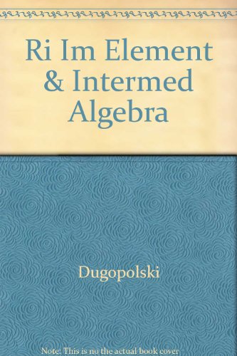 9780072476040: Element & Intermediate Algebra - Instructor's Solutions Manual