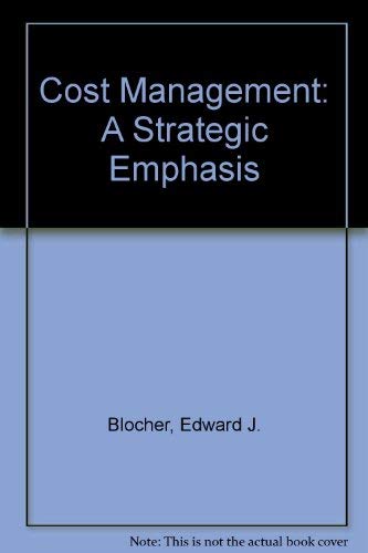 Stock image for Cost Management: A Strategic Emphasis for sale by Bookmonger.Ltd