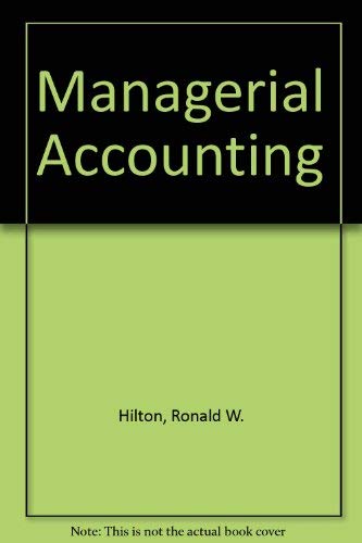 9780072478624: Managerial Accounting