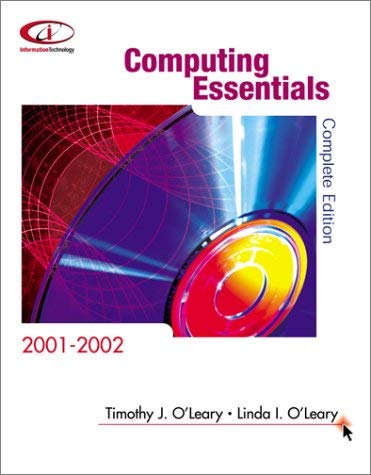 Beispielbild fr Computing Essentials 2001 2002 zum Verkauf von HPB-Red