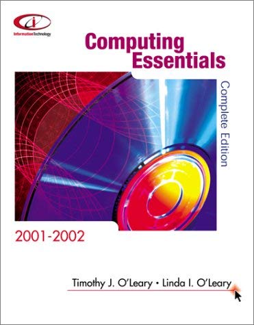 Stock image for Computing Essentials 2001 2002 for sale by HPB-Red