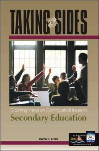 Stock image for Taking Sides Secondary Education : Clashing Views on Controversial Issues in Secondary Education for sale by Better World Books