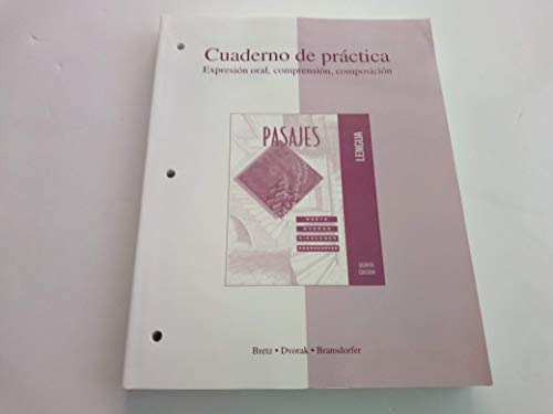 9780072481761: Workbook/Lab Manual t/a Pasajes: Lengua (Cuaderno de practica: Expresion oral, comprehension, composicion) (English and Spanish Edition)