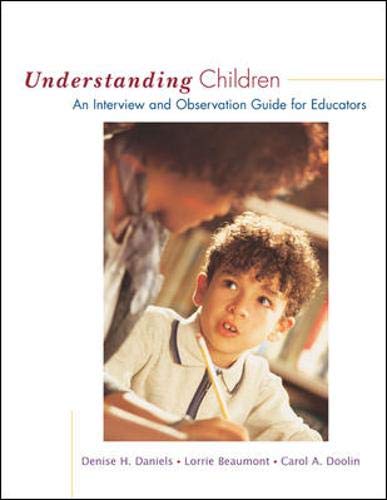 9780072481853: Understanding Children: An Interview and Observation Guide for Educators