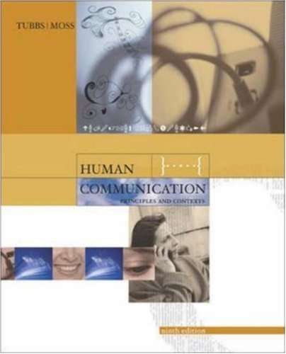 Beispielbild fr Human Communication: Principles and Contexts zum Verkauf von dsmbooks