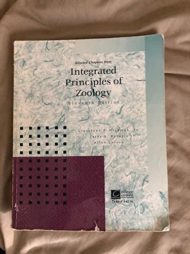 Imagen de archivo de Integrated Principles of Zoology (Selected Chapters From) a la venta por HPB-Red