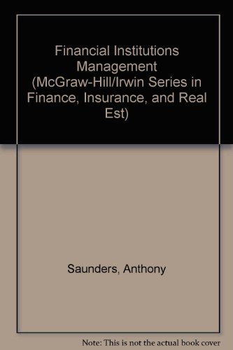 Stock image for Financial Institutions Management: A Risk Management Approach for sale by HPB-Red