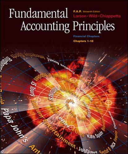 Beispielbild fr Fundamental Accounting Principles, Chapters 1-18 zum Verkauf von medimops