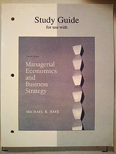Imagen de archivo de Study Guide t/a Managerial Economics & Business Strategy a la venta por Wonder Book