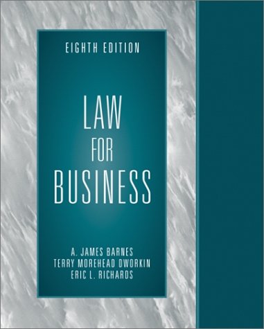 Beispielbild fr Law for Business zum Verkauf von Irish Booksellers