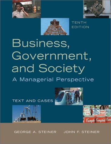 Imagen de archivo de Business, Government and Society: A Managerial Perspective a la venta por HPB-Red