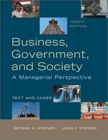 Stock image for Business, Government and Society: A Managerial Perspective for sale by HPB-Red