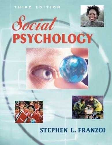 Stock image for Social Psychology for sale by Better World Books