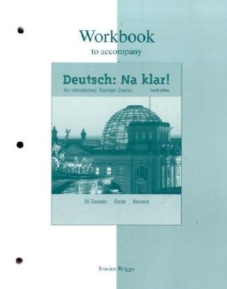 Stock image for Workbook to accompany Deutsch: Na klar! An Introductory German Course for sale by HPB-Red