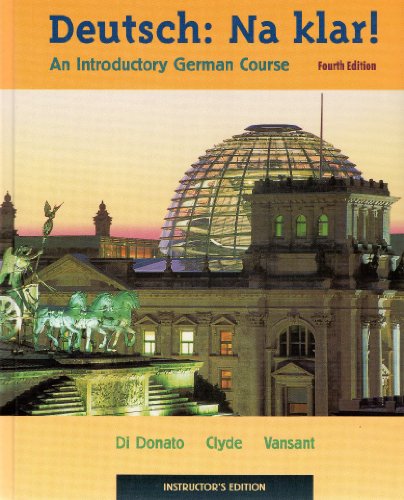 Imagen de archivo de Deutsch, Na Klar: An Introductory German Course a la venta por Better World Books