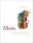 Stock image for Music in Theory and Practice, Volume One, w. Anthology CD for sale by HPB-Red