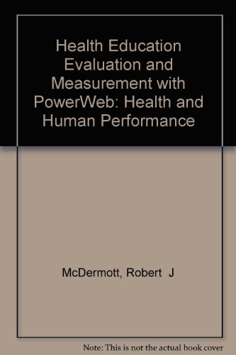 9780072505207: Health Education Evaluation and Measurement with PowerWeb: Health and Human Performance