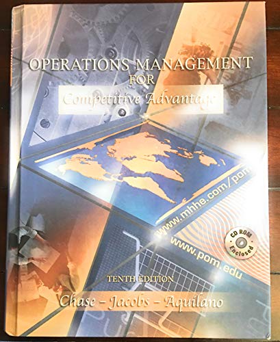 Beispielbild fr Operations Management for Competitive Advantage (The Mcgraw-Hill/Irwin Series Operations and Decision Sciences) zum Verkauf von BookHolders