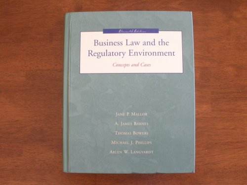 9780072510096: Business Law and the Regulatory Environment: Concepts and Cases