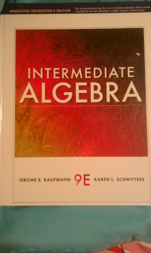 Imagen de archivo de Intermediate Algebra - Annotated Instructor's Edition a la venta por ThriftBooks-Dallas