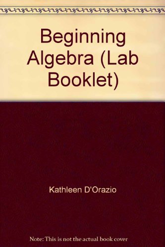 9780072524239: Beginning Algebra (Lab Booklet)