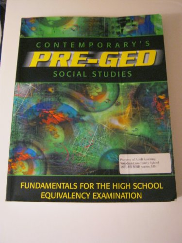 Stock image for Contemporary's Pre-GED: Social Studies for sale by gearbooks