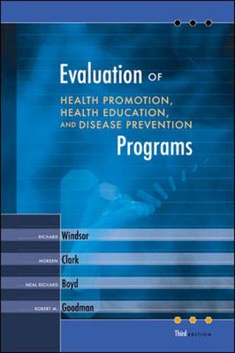 Beispielbild fr Evaluation of Health Promotion, Health Education, and Disease Prevention Programs zum Verkauf von Wonder Book