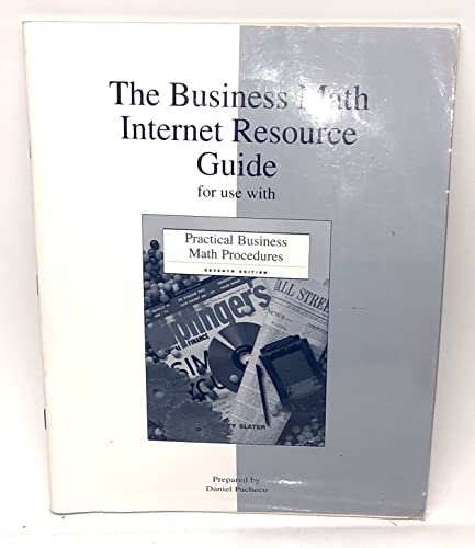 Business Math Internet Resource Guide (9780072537437) by Jeffrey Slater
