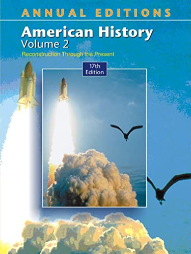 Imagen de archivo de Annual Editions: American History, Volume 2 (Annual Editions: United States History Vol. 2) a la venta por Wonder Book