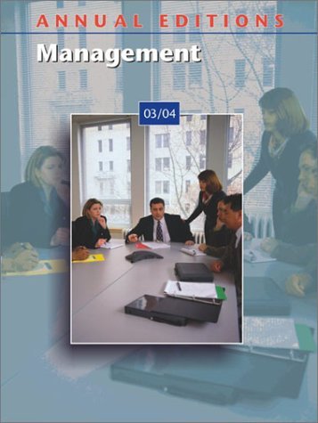 Imagen de archivo de Annual Editions: Management 03/04 a la venta por a2zbooks
