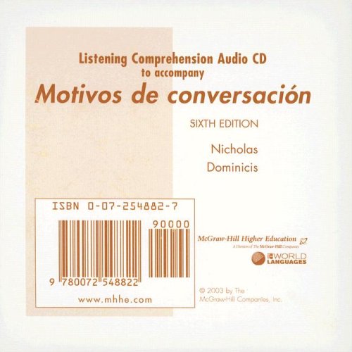 9780072548822: Listening Comprehension Motivos De Conversacion