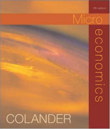 Microeconomics (9780072549362) by Colander, David C