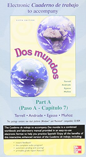 Dos mundos Student Electronic WB/LM Manual Combined Prepack (9780072552560) by Terrell, Tracy D; Andrade, Magdalena; Egasse, Jeanne; MuÃ±oz, Miguel; Terrell, Tracy; Munoz, Miguel