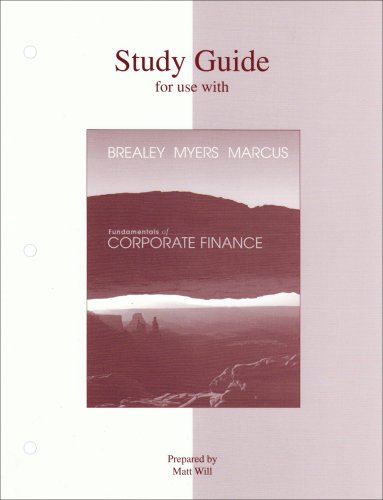 Imagen de archivo de Study Guide to Accompany Fundamentals of Corporate Finance a la venta por ThriftBooks-Dallas