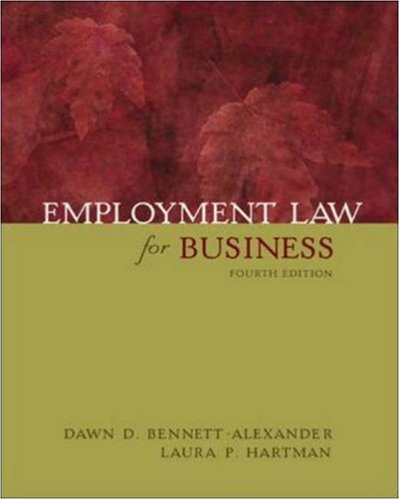 Stock image for Bennett ] Employment Law for Business ] 2004 ] 4 for sale by ThriftBooks-Dallas