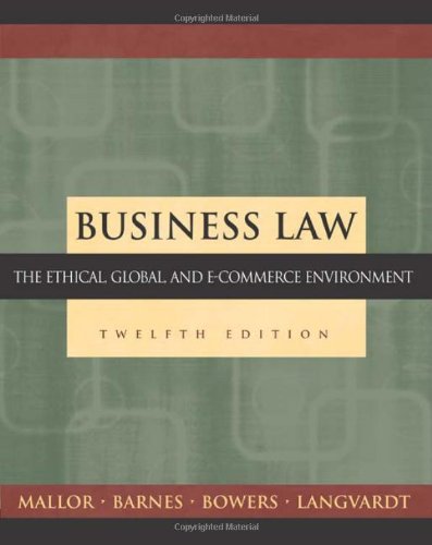 Stock image for Business Law : The Ethical, Global, and E-Commerce Environment for sale by Better World Books