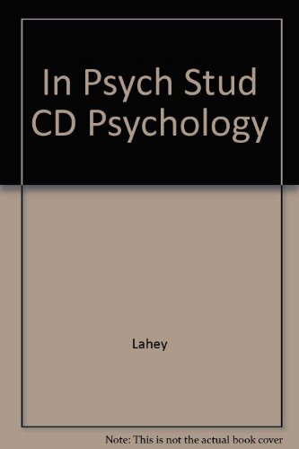 Beispielbild fr In-Psych Student CD-ROM to accompany Lahey Psychology zum Verkauf von The Media Foundation