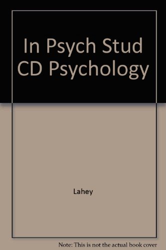 Imagen de archivo de In-Psych Student CD-ROM to accompany Lahey Psychology a la venta por The Media Foundation