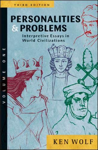 Beispielbild fr Personalities and Problems Vol. 1 : Interpretive Essays in World Civilization zum Verkauf von Better World Books