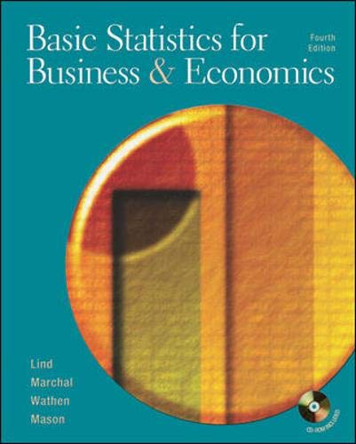 Imagen de archivo de Basic Statistics for Business and Economics with Student CD-ROM a la venta por HPB-Red