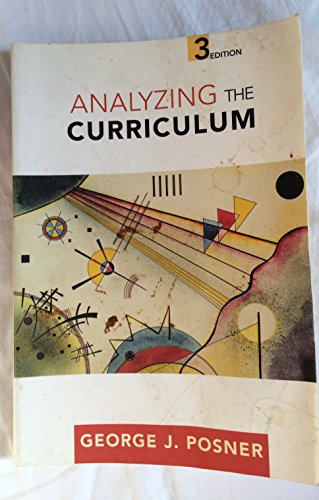 Beispielbild fr Analyzing The Curriculum zum Verkauf von BooksRun
