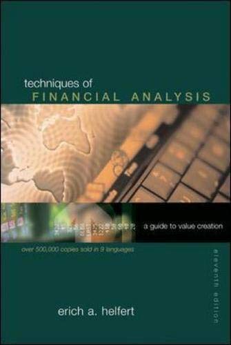 Imagen de archivo de Techniques of Financial Analysis: A Guide to Value Creation a la venta por ThriftBooks-Dallas